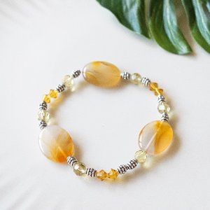 Stretch Beaded Stone Bracelet
